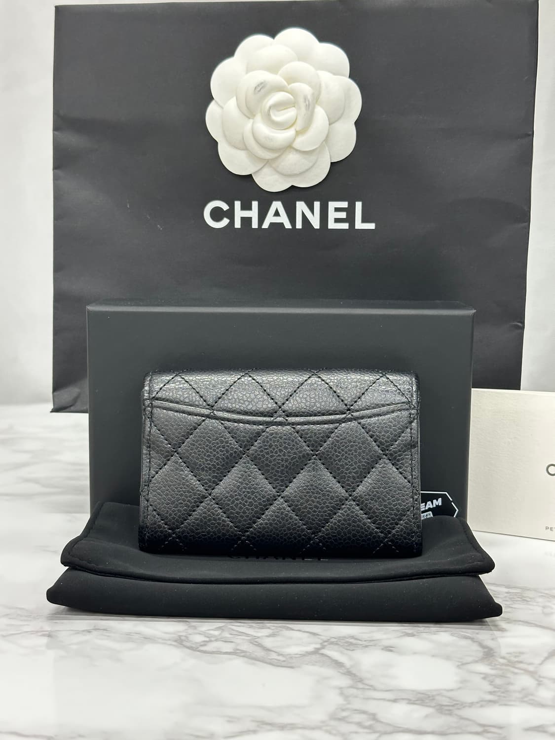 [풀구성] 샤넬 클래식 똑딱이 금장메탈 카드지갑 상품이미지5