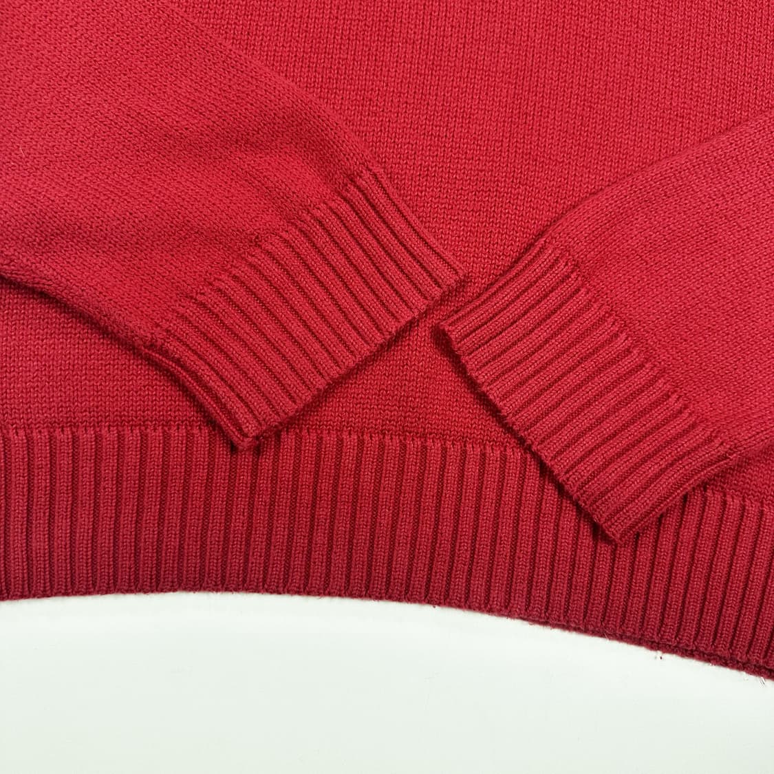 폴로 랄프로렌 클래식 반집업 니트 버건디 레드 L 상품이미지4