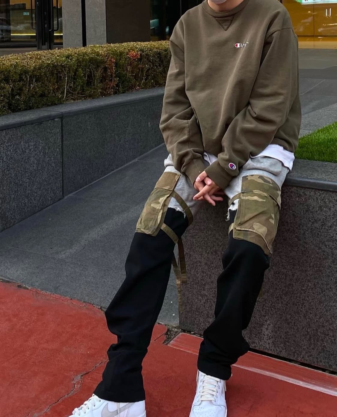 챔피온 90s USA 빈티지 스웻 맨투맨 카키 상품이미지3