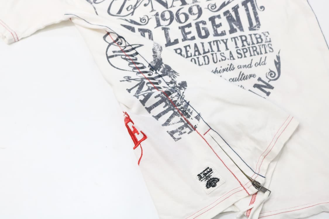 RED SOUL WISDOM 빈티지 아파치 네이티브 사이드 지퍼 반팔 상품이미지10