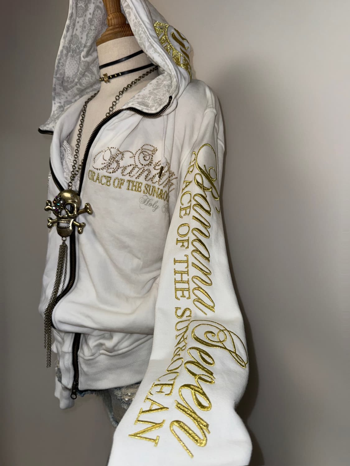 투웨이 화이트골드 후드집업 상품이미지2