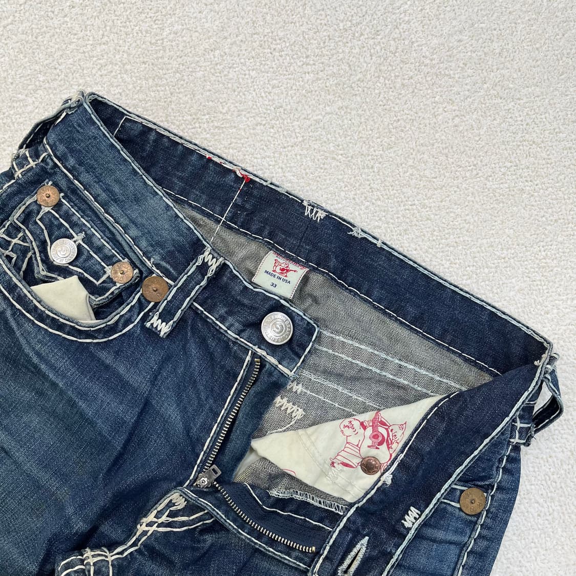 33 트루릴리젼 스티치 데님 청바지 0310M 상품이미지2