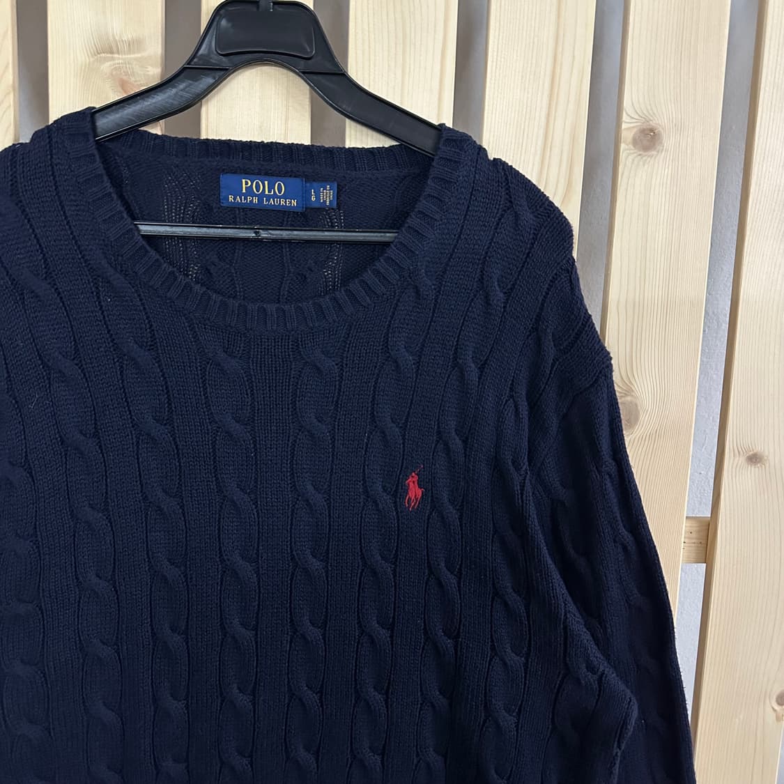 (L) 폴로 랄프로렌 네이비 케이블 니트 상품이미지4