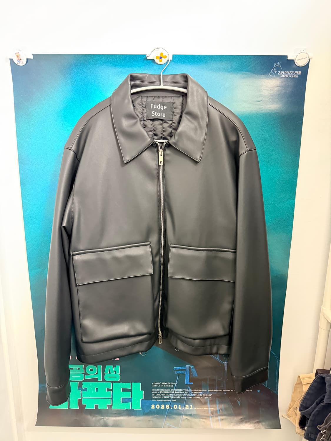 라퍼지 스토어 / 버핑레더 미니멀 포켓 블루종 상품이미지2