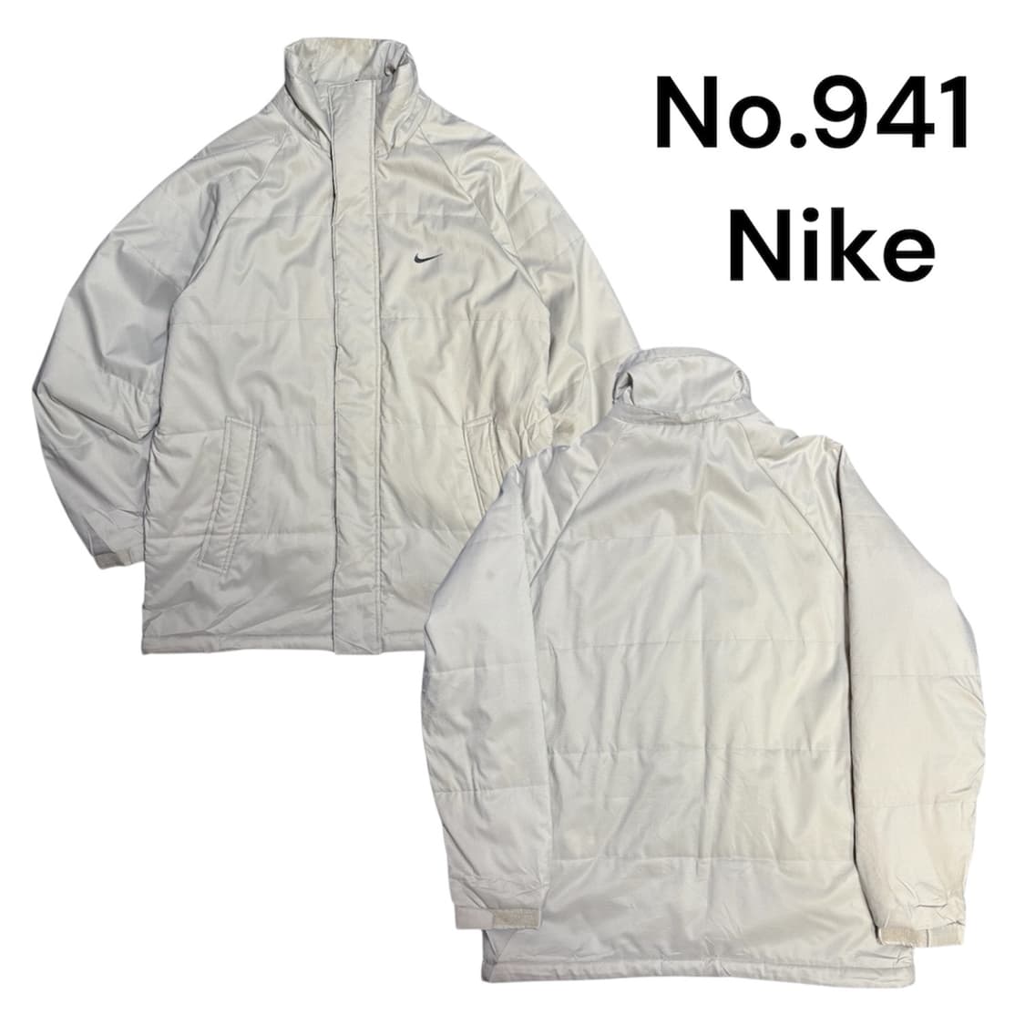 00s 나이키 라이트 그레이 바람막이 올드스쿨 경량 패딩 점퍼 M 상품이미지1