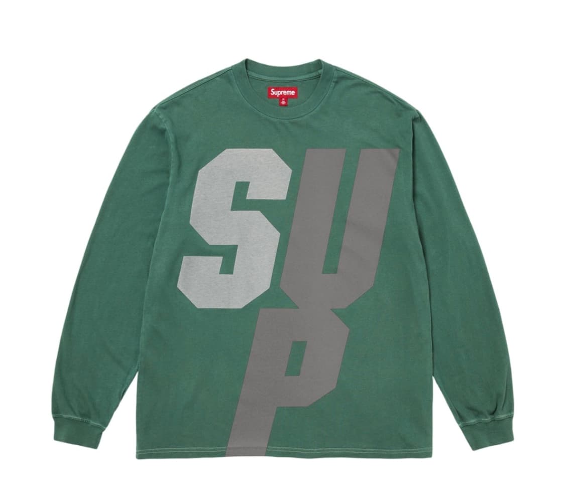 슈프림 리플렉티브 롱슬리브 탑 그린 - 25FW 상품이미지2