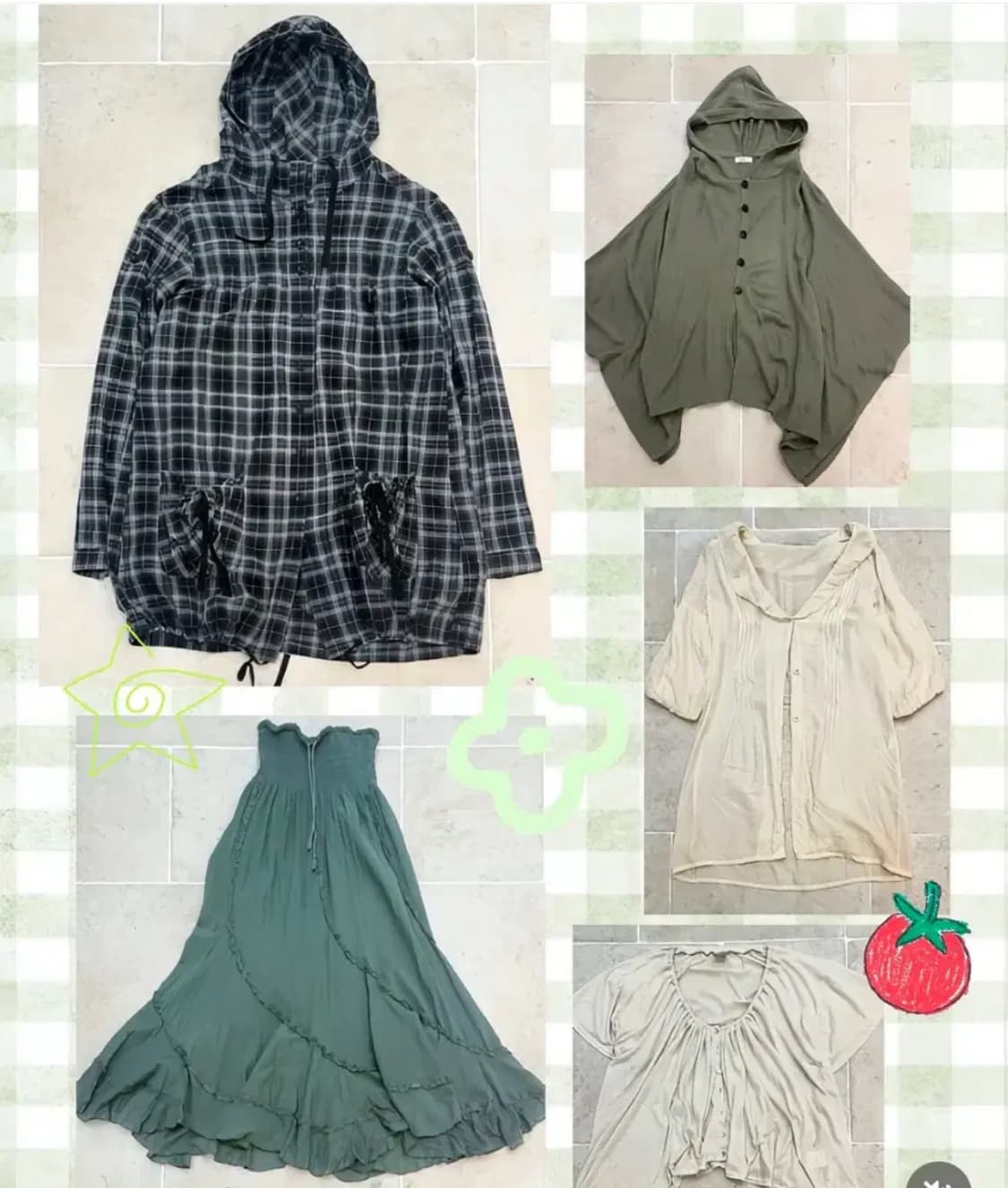 코코모리 빈티지 모리걸 하구미 케이프 코디 세트 상품이미지8