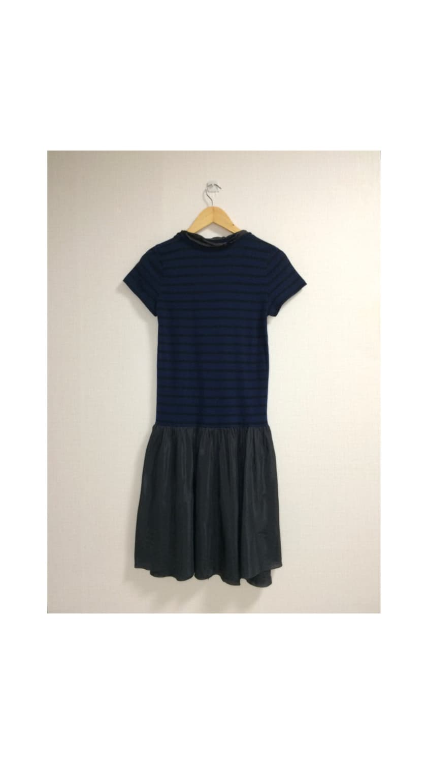 Sacai luck 사카이럭 블랙 네이비 스트라이프 반팔 원피스 상품이미지4