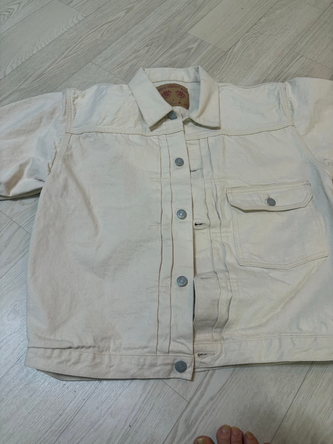 풀카운트 2107ec 1세대 에크루 데님자켓 상품이미지3