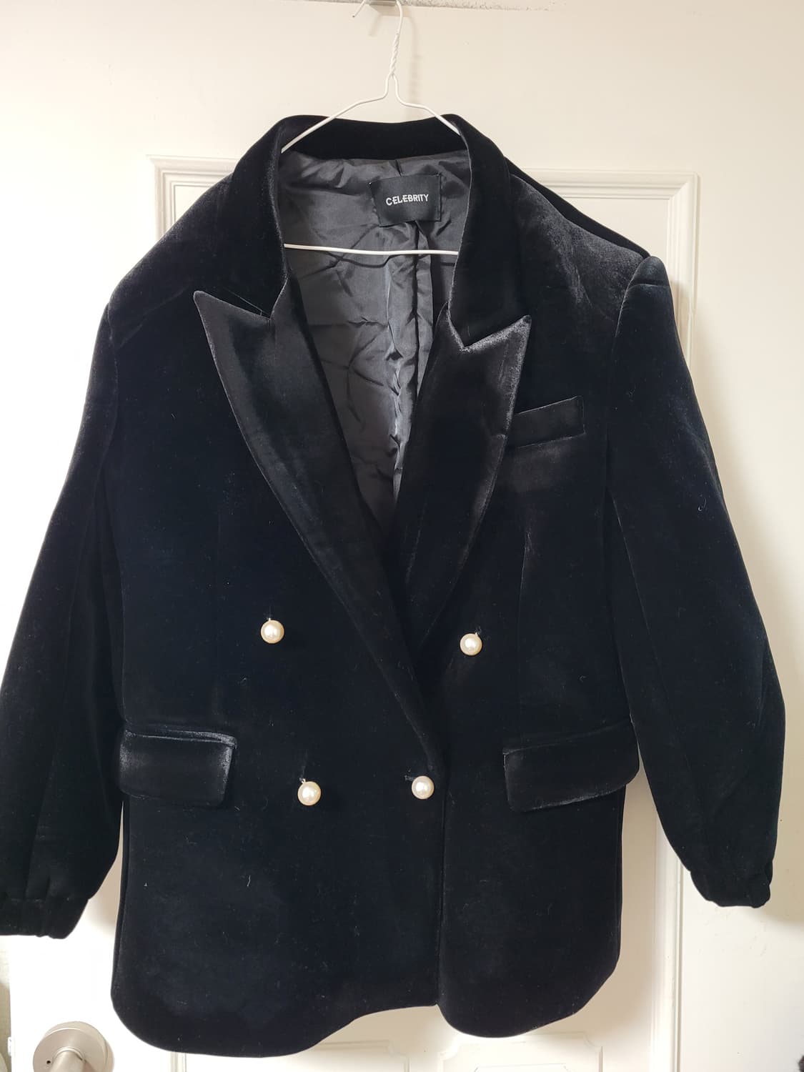 셀레브리티 벨벳 진주 자켓 상품이미지1
