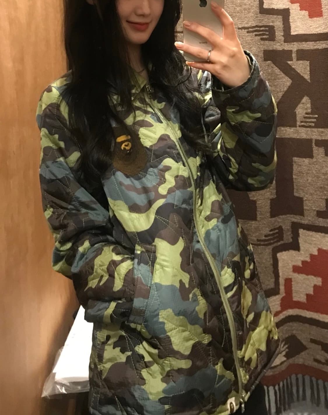 베이프 카모 경량패딩 상품이미지5