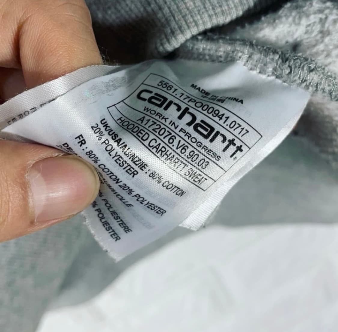 칼하트 wip 스펠아웃 후드티 XL 상품이미지5