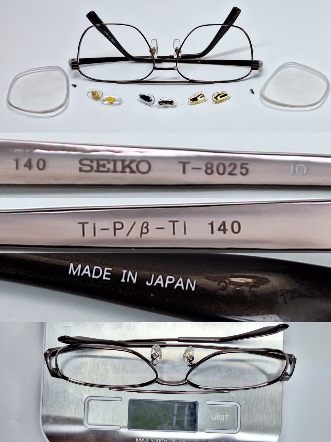 세이코 SEIKO T-8025 더블브릿지 투브릿지 티타늄 안경테/일본 상품이미지5