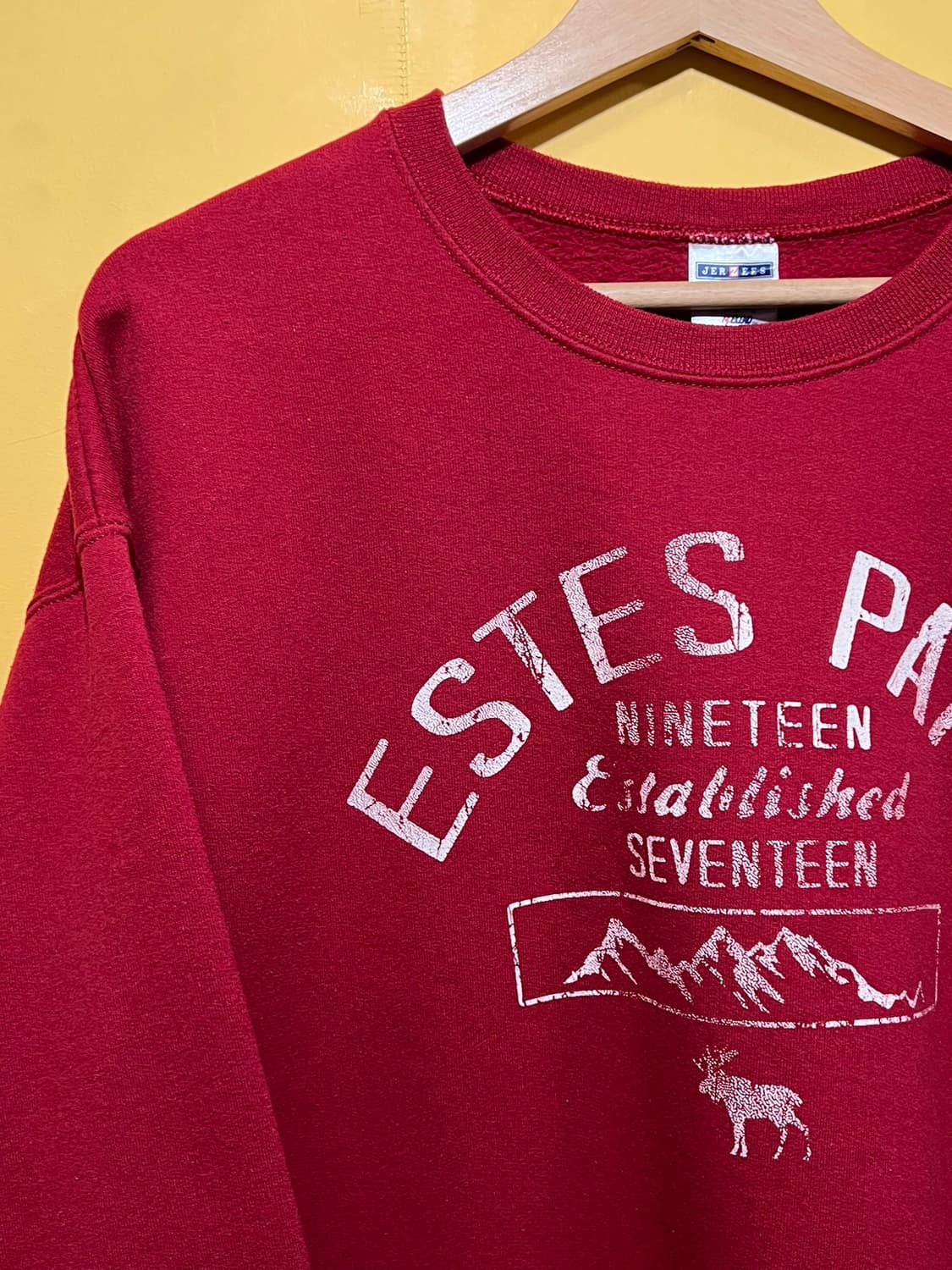 [XL] 저지스 ESTES PARK 혼방 빈티지 맨투맨 레드 상품이미지3