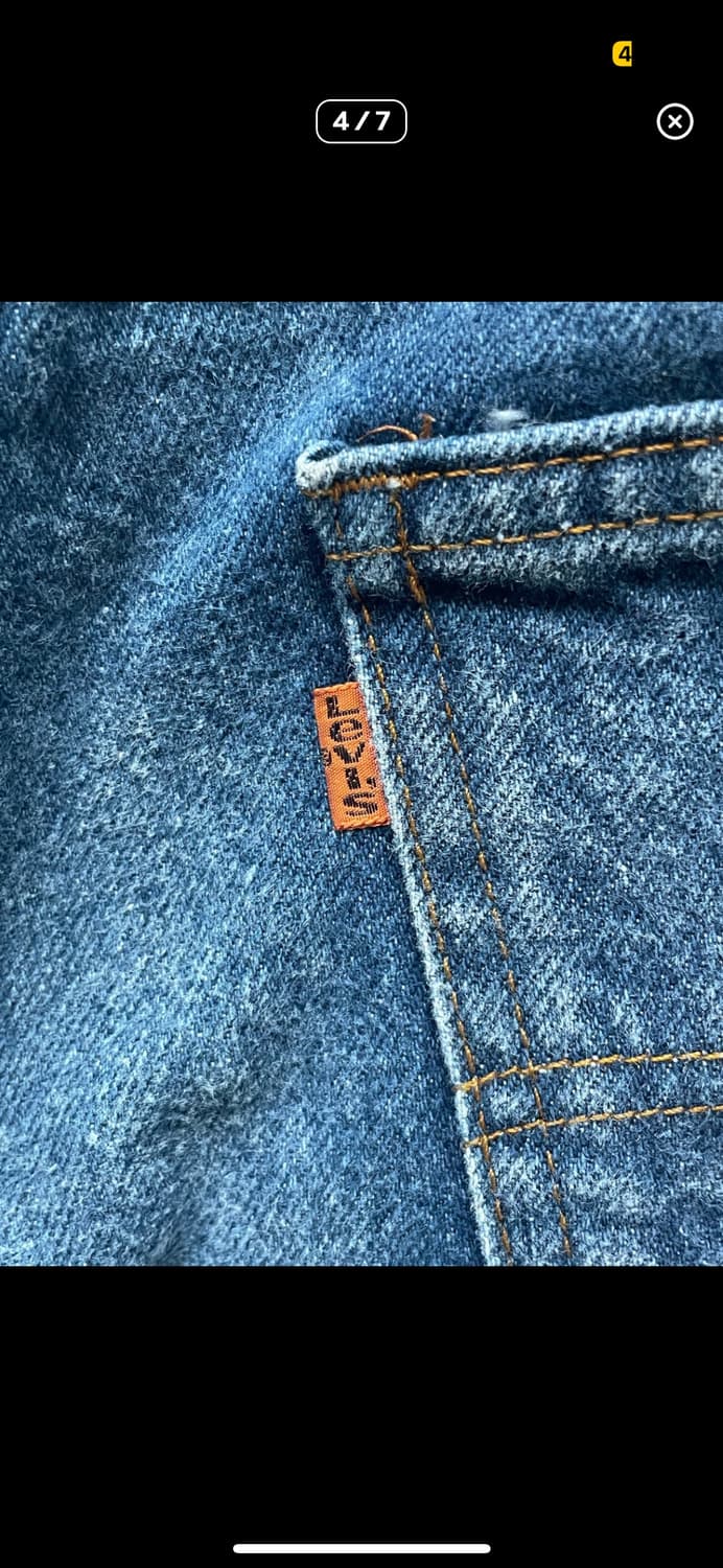 80s 빈티지 리바이스 517 오렌지탭 (진청) 상품이미지4