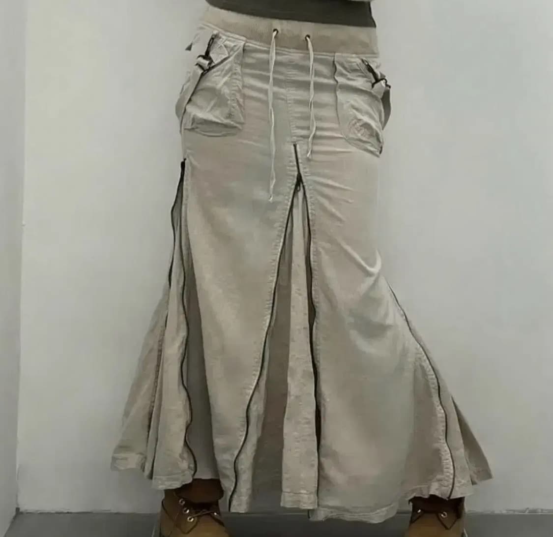 G.O.A 고아 카고 린넨 치마 베이지 상품이미지1