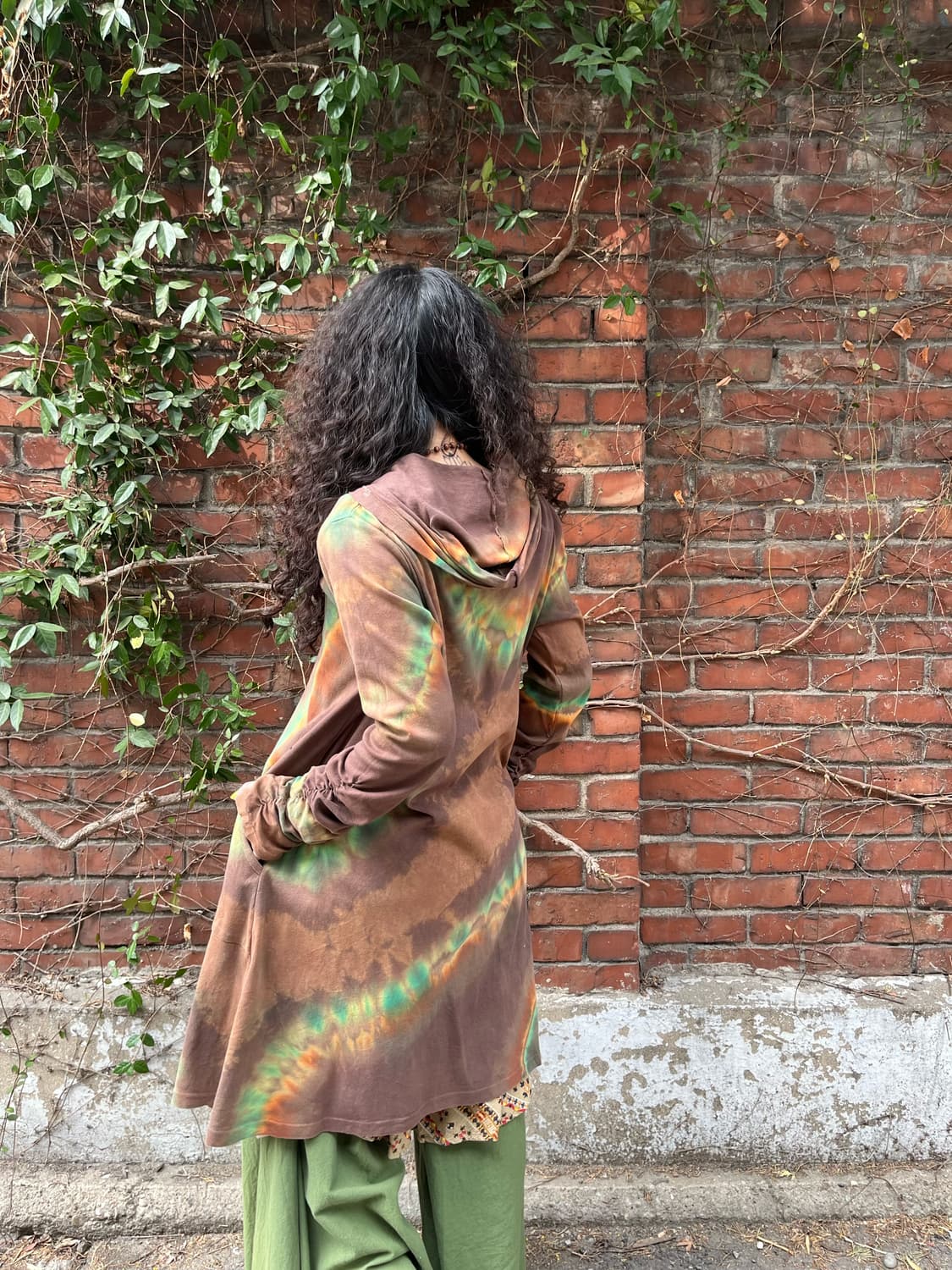 히피 타이다이 면 후드 가디건 상품이미지5