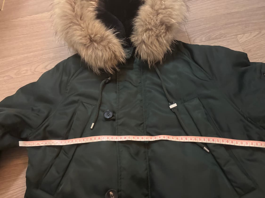 상태최상 쥬시쥬디 라쿤퍼 덕다운 야상n3b 롱패딩 여 프리  갸루 상품이미지9