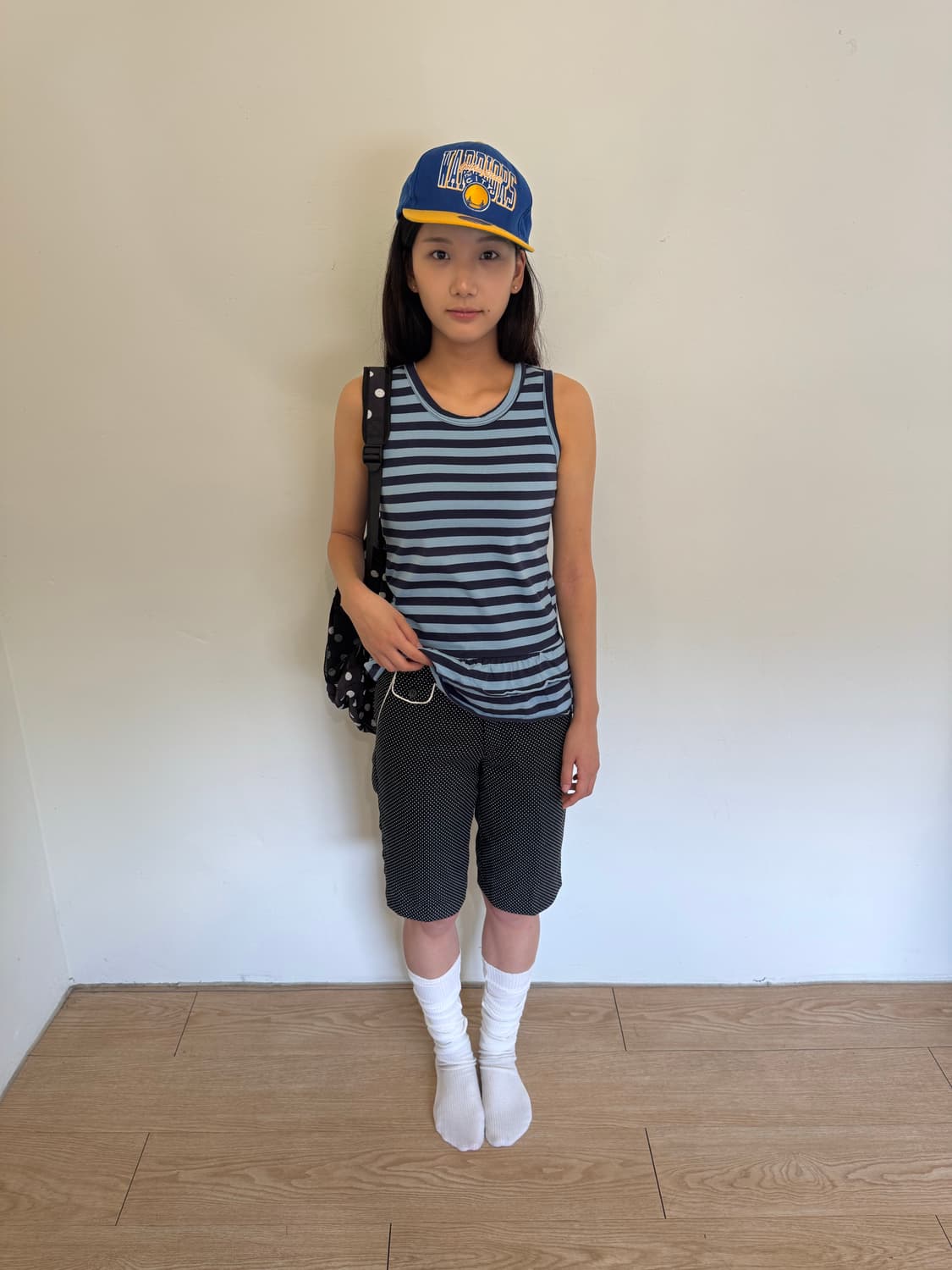 stripe frill sleeveless 상품이미지2