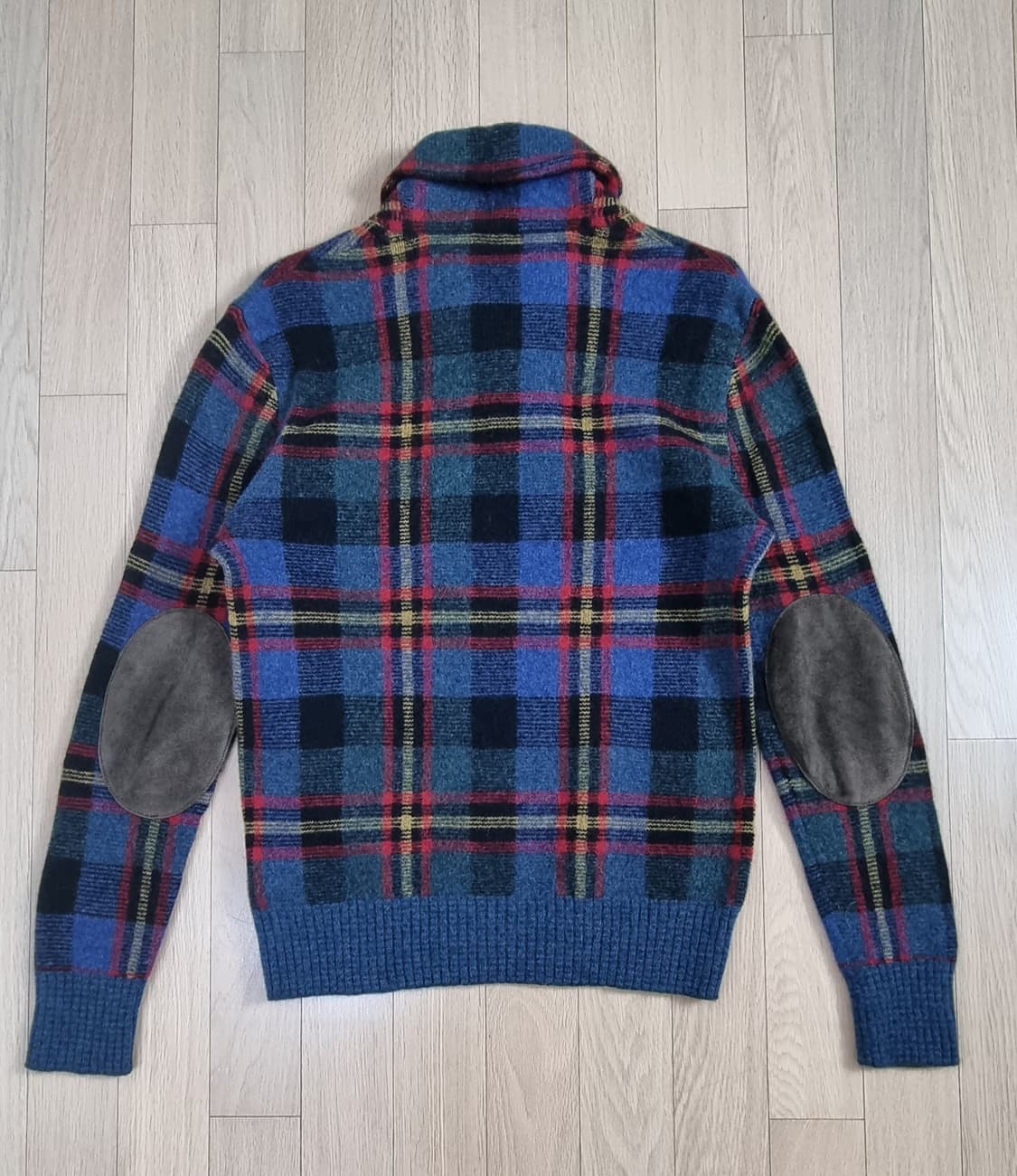 폴로랄프로렌 숄카라 ,가죽패치 양모100 니트 M _ 여성,실측확인 상품이미지5