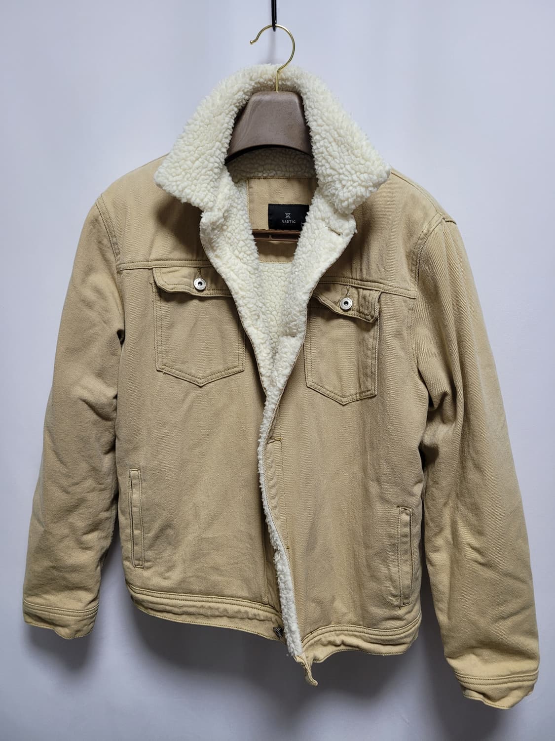 보아 퍼 트윌 코튼 셰르파 자켓_베이지 상품이미지1