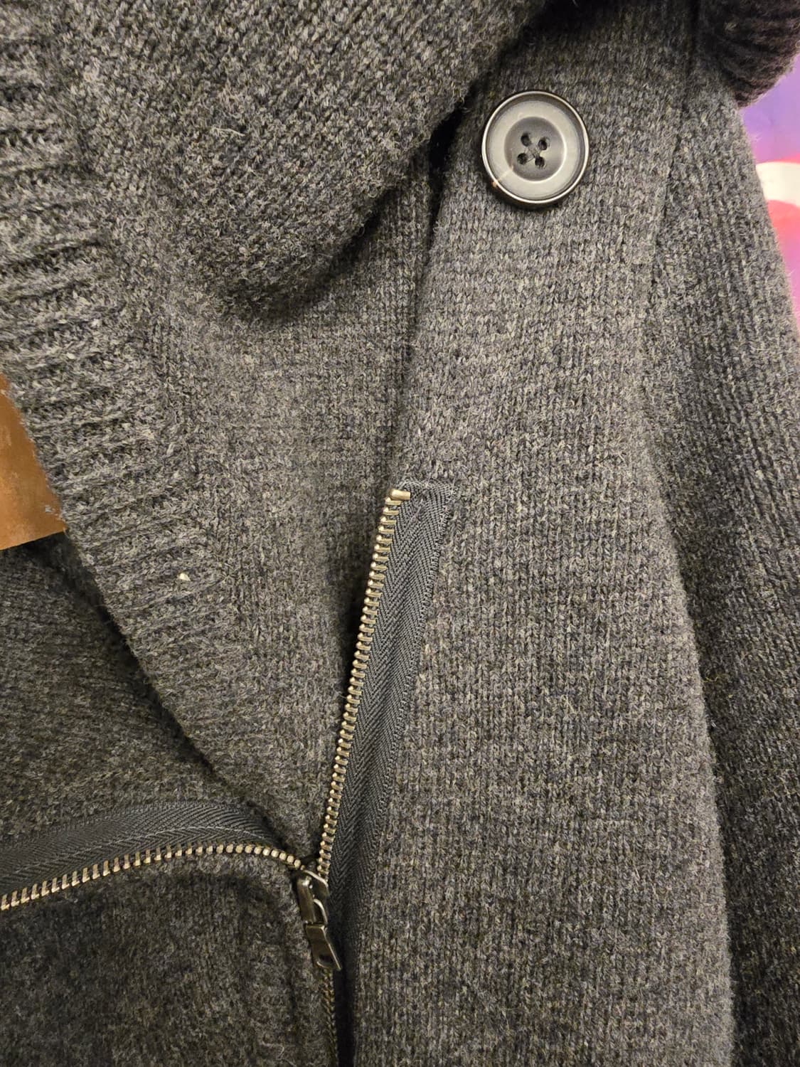 Gap의 여성용 회색 울 스웨드 재킷 상품이미지5