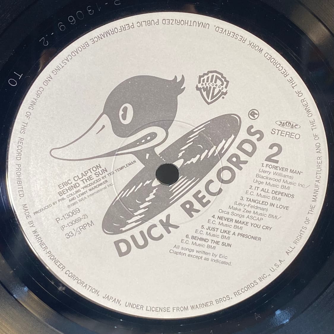 (중고LP-팝록) Eric Clapton -Behind The Sun 상품이미지5