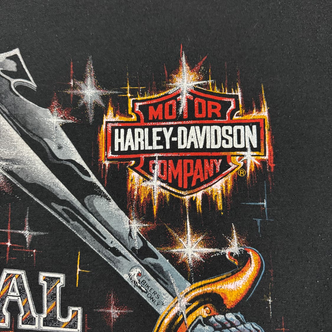 빈티지 80s 할리데이비슨 Harley Davidson 리얼스틸 티셔츠 상품이미지4