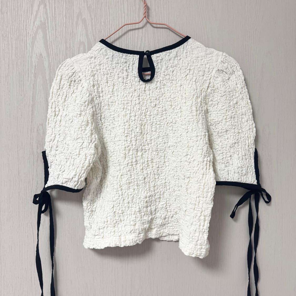 모메벤 크링클 리본 반팔 상품이미지4