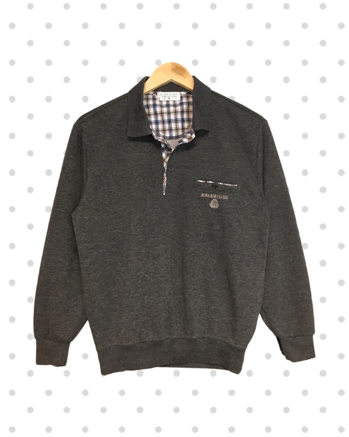 vintage preppy mood sweatshirt charcoal 상품이미지6