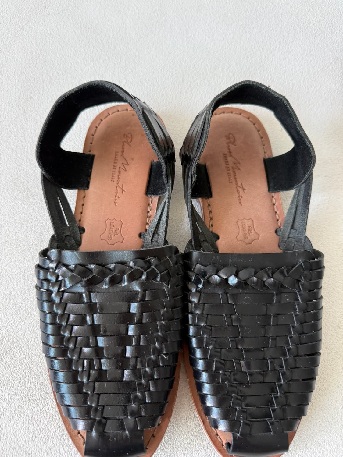 [EU38]Pre owned 레더 위밍 플랫 샌들 상품이미지5