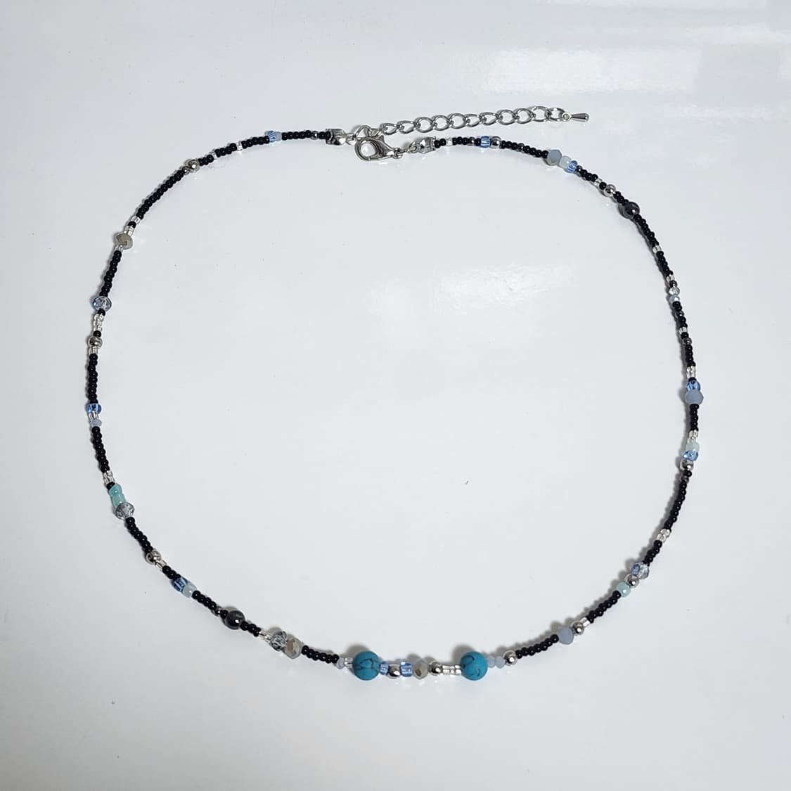 남자 하늘 포인트 목걸이 상품이미지1