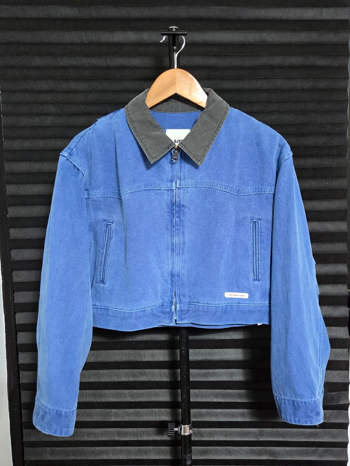 [SJYP] 카라 코튼 크롭 집업 자켓 | 00175 상품이미지1