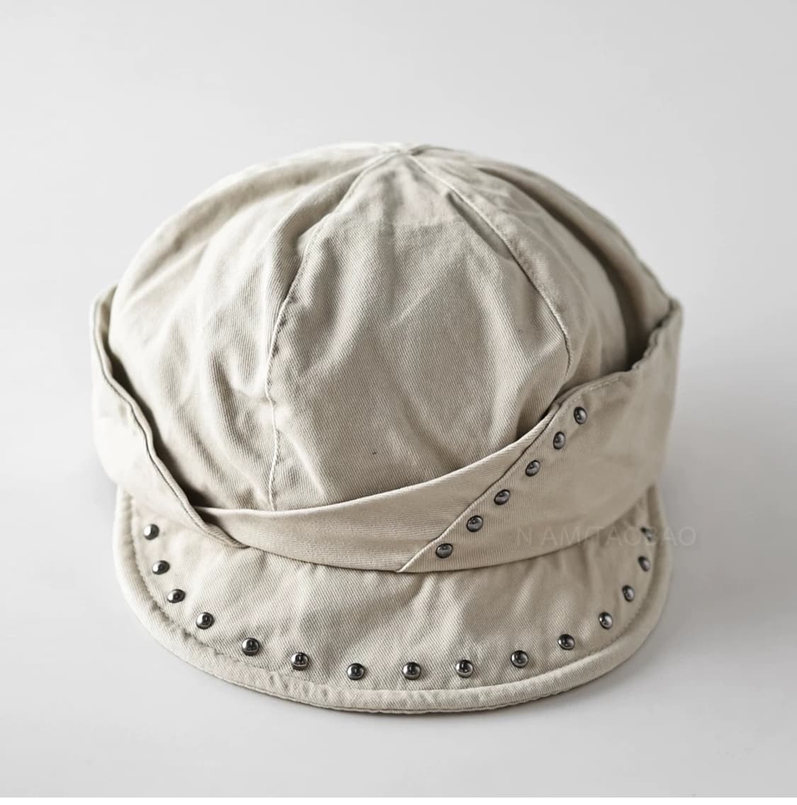 빈티지 스터드 워싱베이지 컬러 헌팅캡  상품이미지5