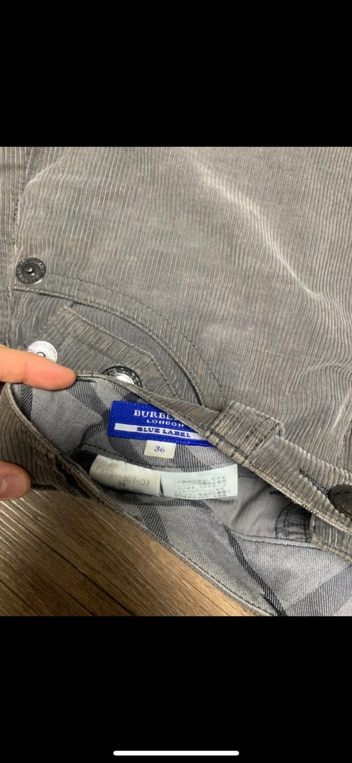 갸루 버버리 블루라벨 코듀로이 로우라이즈 치마 상품이미지3