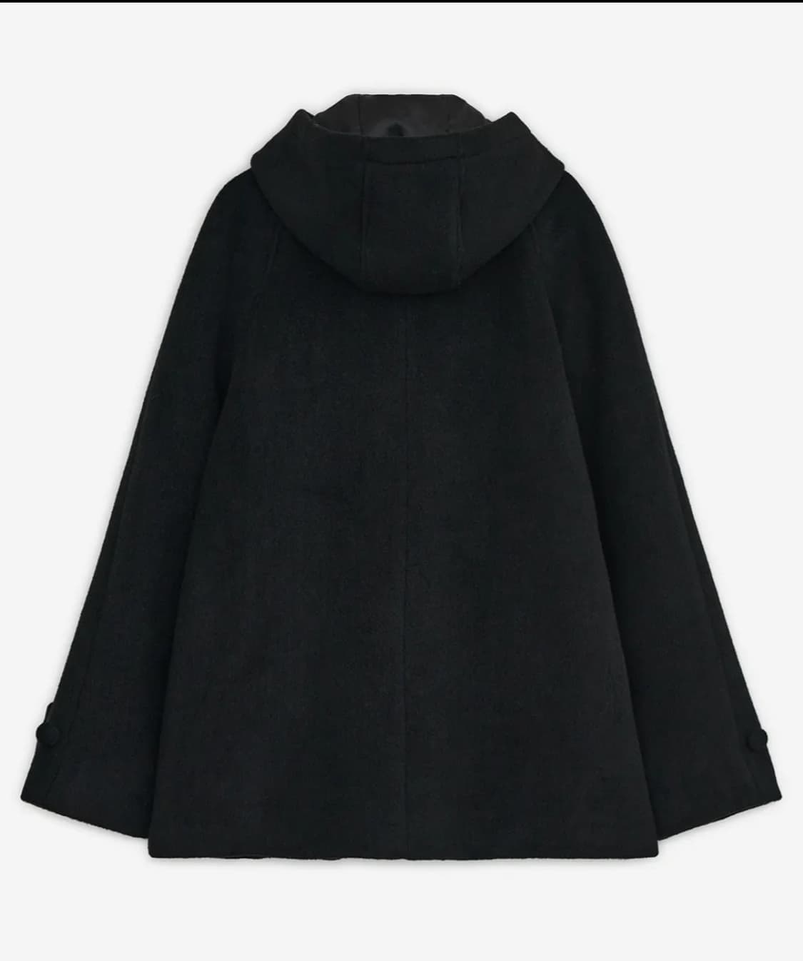 [새상품] 허그유어스킨 후드 하프 코트 블랙 허유스 hugyourskin 상품이미지2