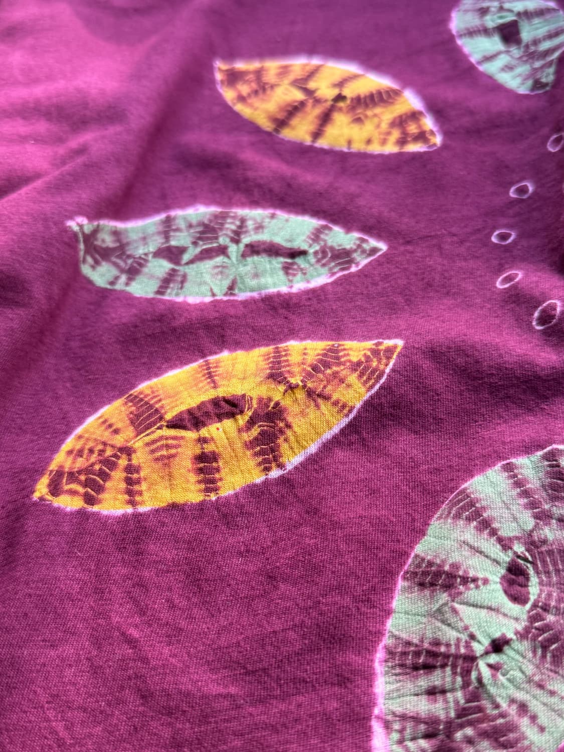 Burgundy Tie Dye Leaf Shirt 0009 상품이미지5