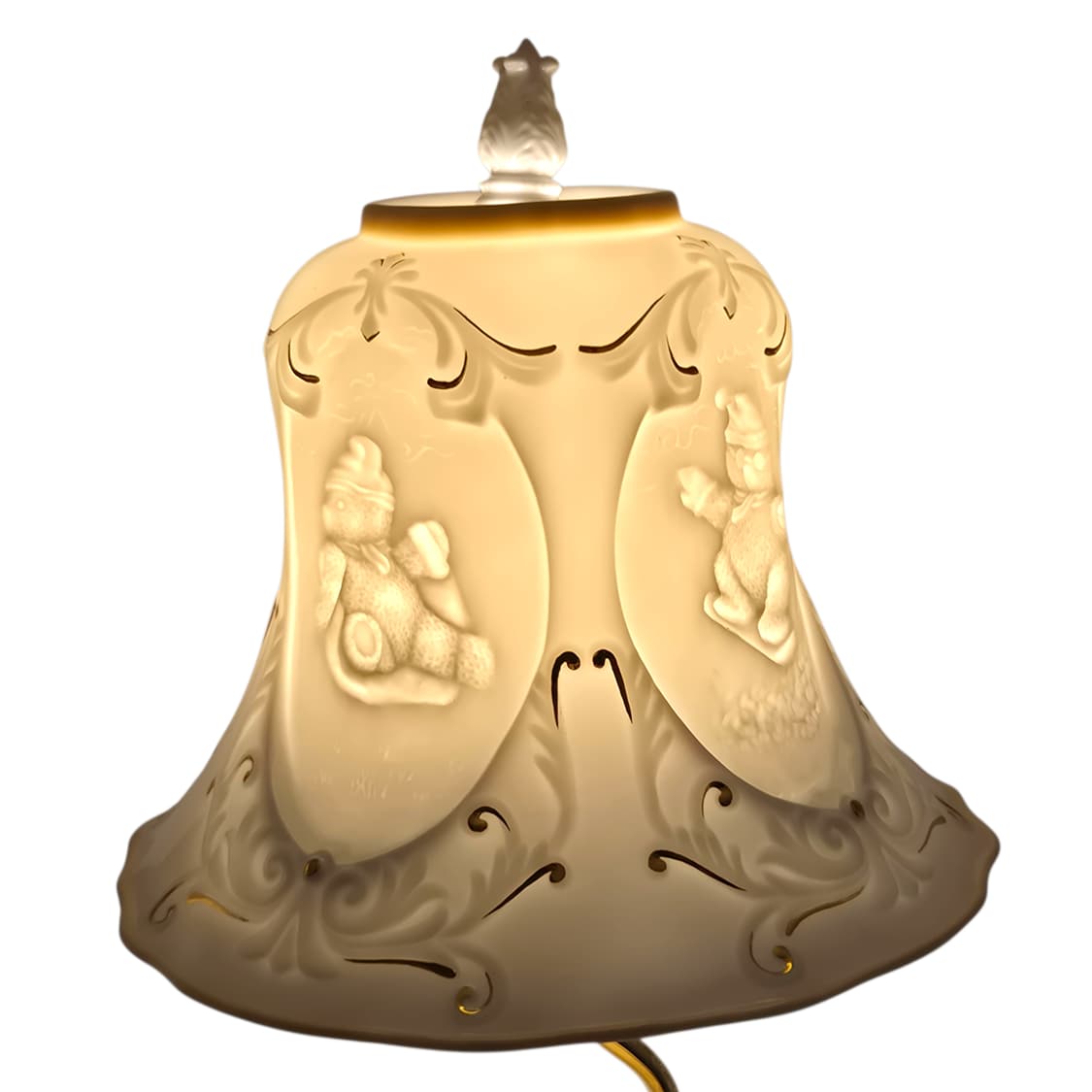 80s 이탈리아 드먼 포셀린 베어 대형 스탠드 램프 상품이미지3