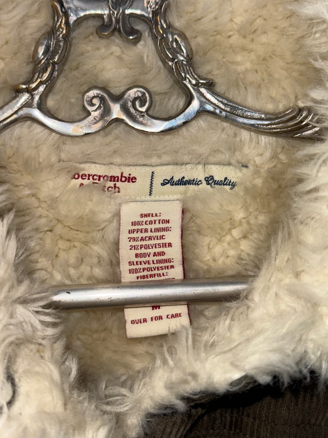 Abercrombie khaki brown corduroy fur jk 상품이미지4