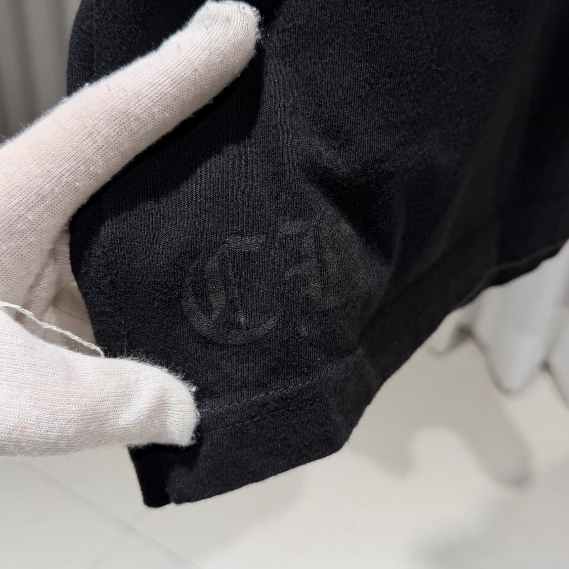 (A+/XXL) / 크롬하츠 스크롤 로고 반팔 티셔츠 블랙 상품이미지6