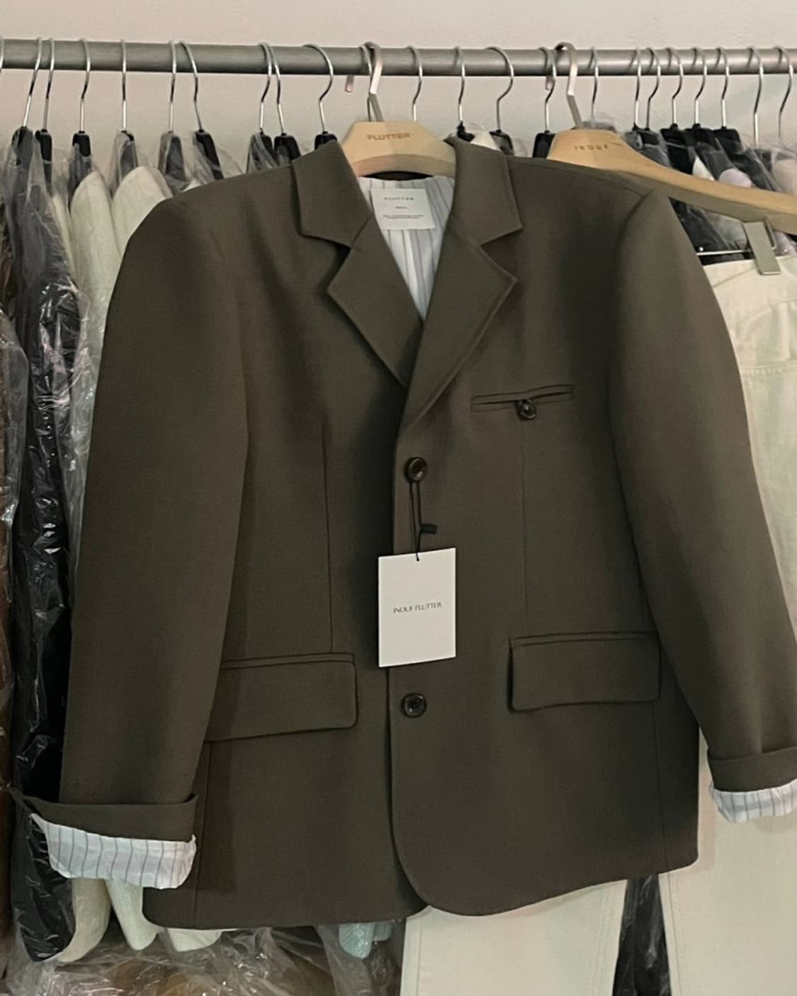 블레이저 자켓 카키 상품이미지1