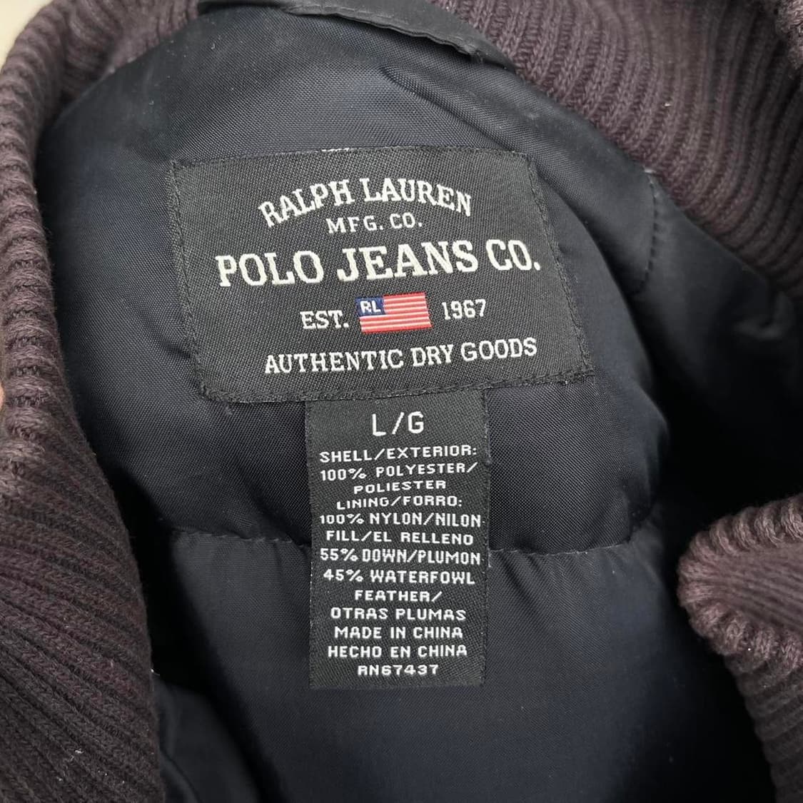 폴로 진스 컴퍼니 빈티지 다운 보머 자켓 상품이미지4