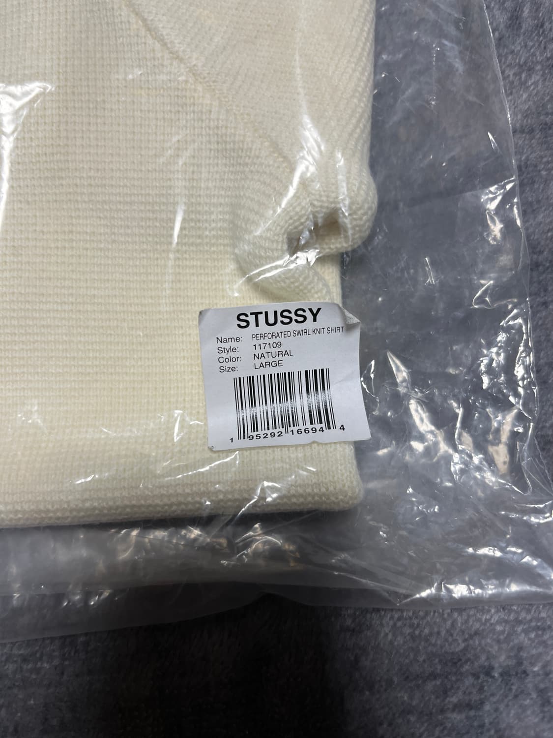 [L] 스투시 퍼포레이트 스윌 니트 셔츠 상품이미지6