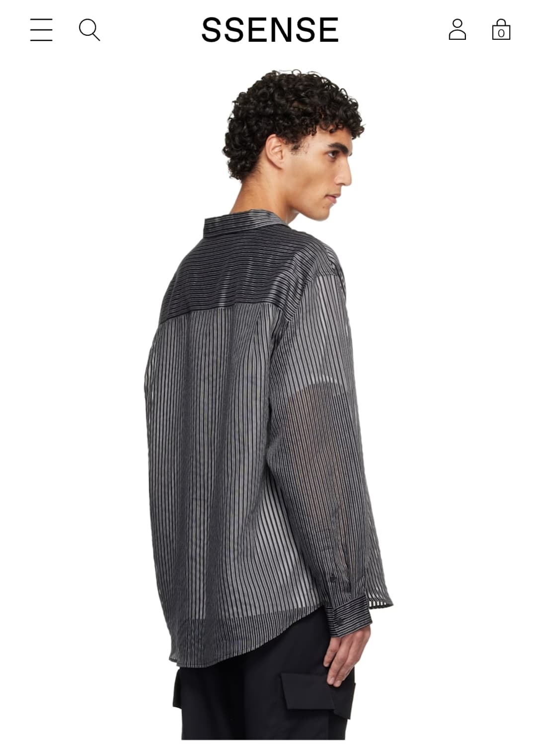 25S/S 솔리드옴므 시스루 시어 스트라이프 셔츠 52 상품이미지2