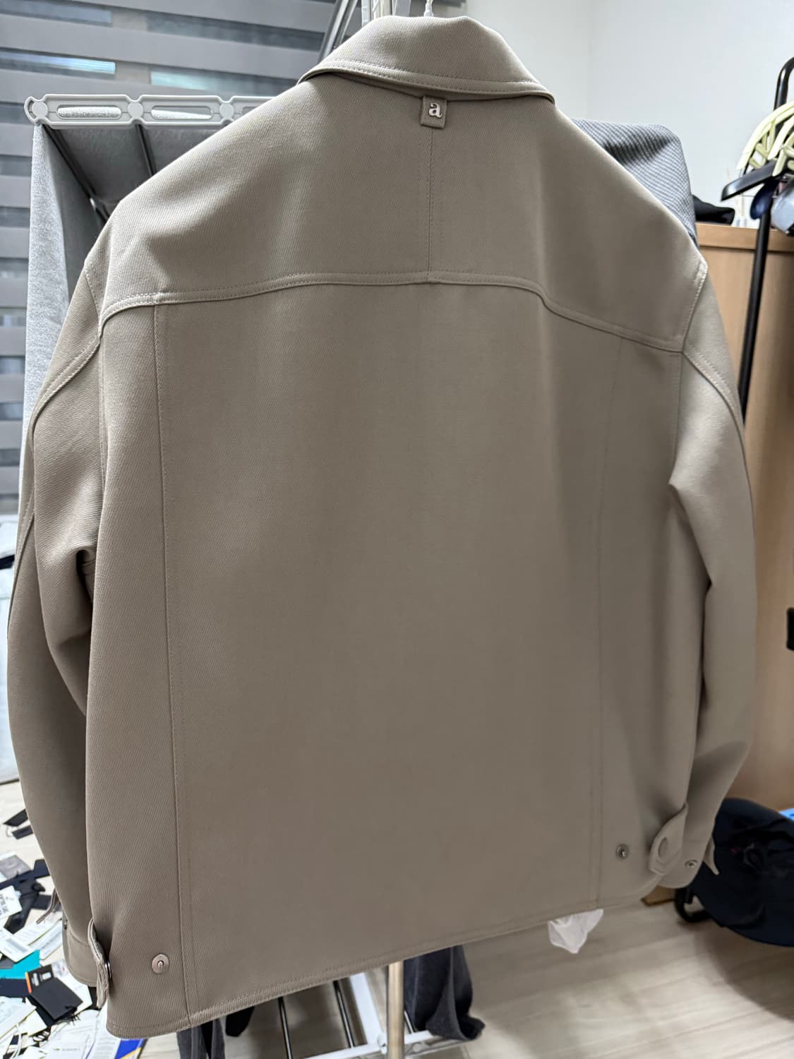 알레그리 다크베이지 오버핏카라 블루종 48 상품이미지2