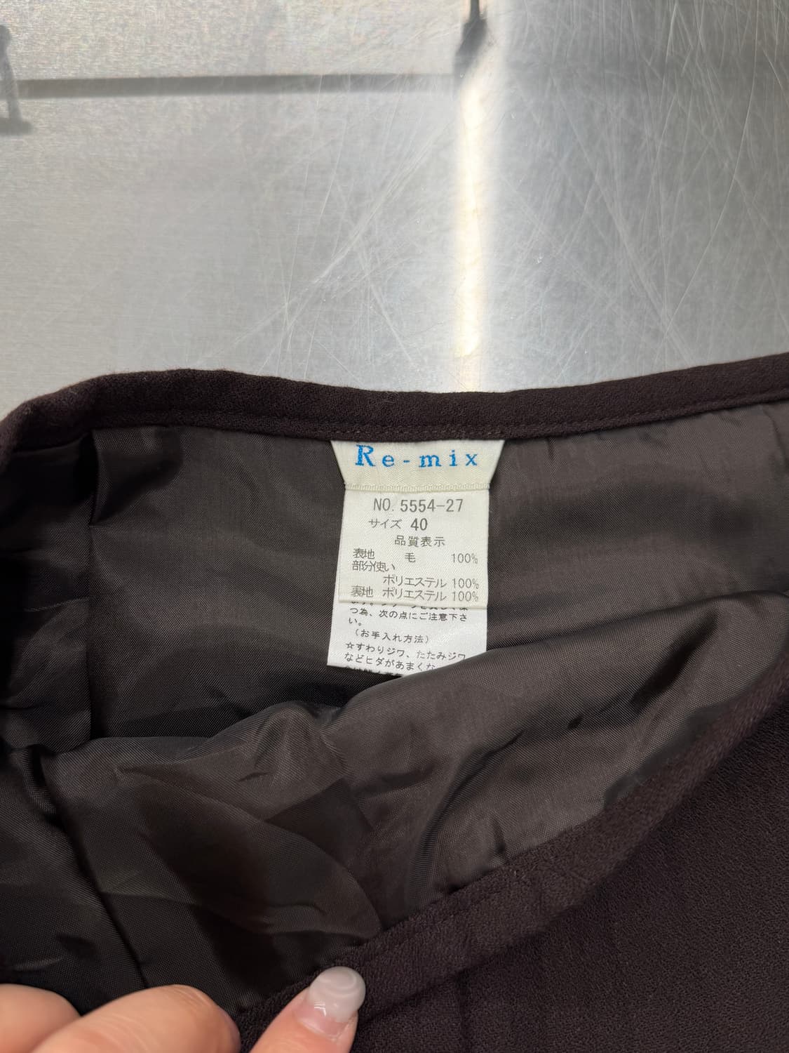 일본빈티지 울 레이스 주름스커트  상품이미지10