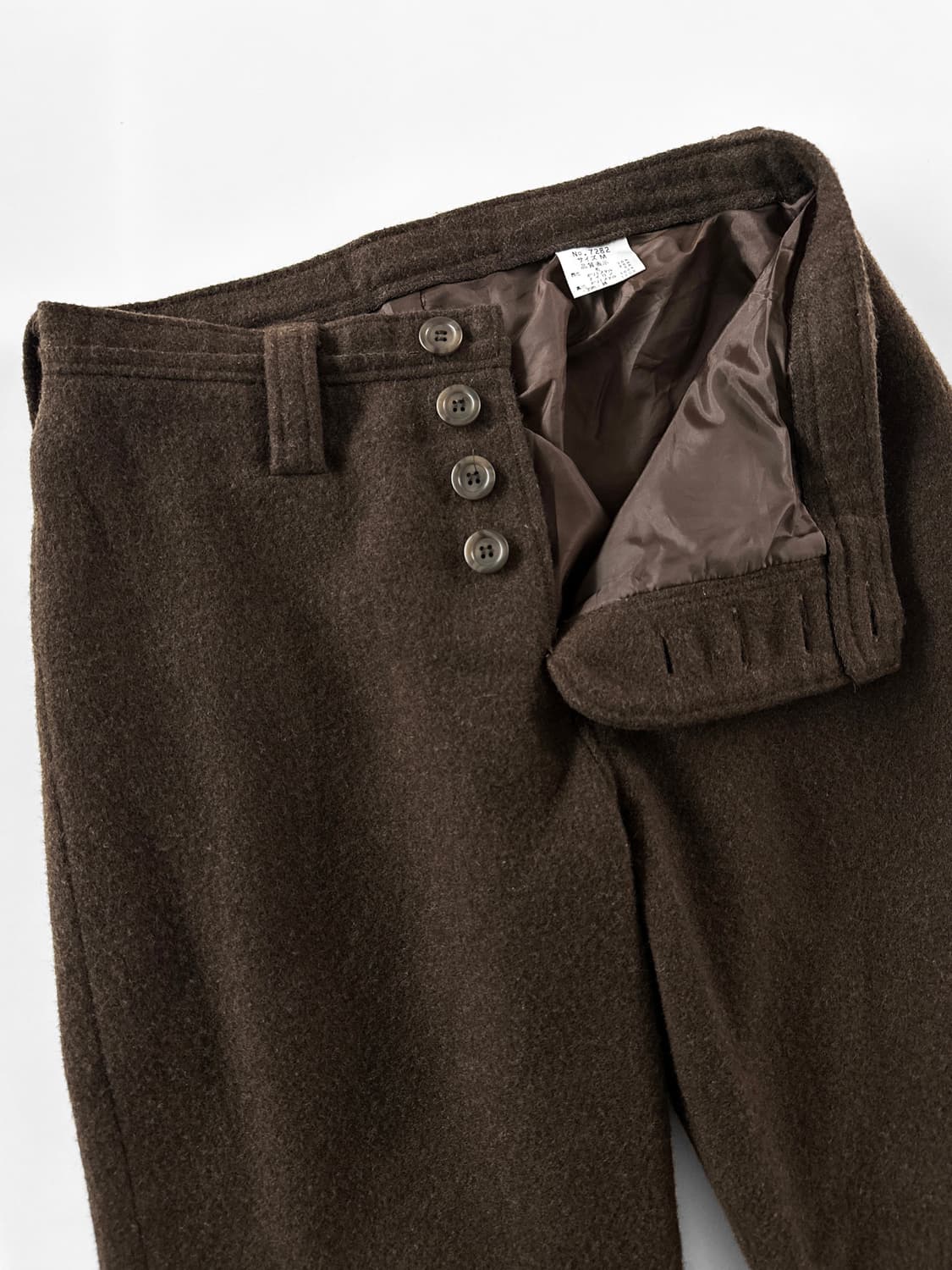 빈티지 밀리터리 디테일 울 블랜드 플레어 팬츠 상품이미지5