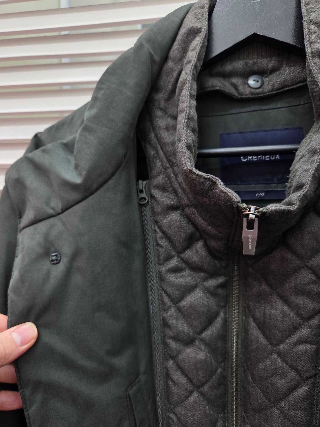 다니엘크레뮤 레이어드 구스다운 패딩 코트 상품이미지6