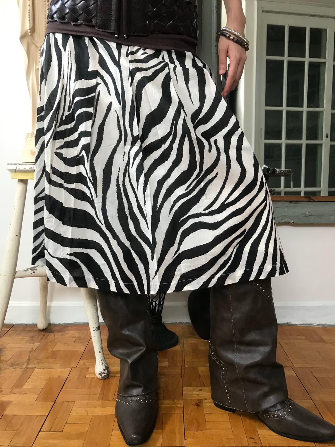 vintage pattern skirt 상품이미지1
