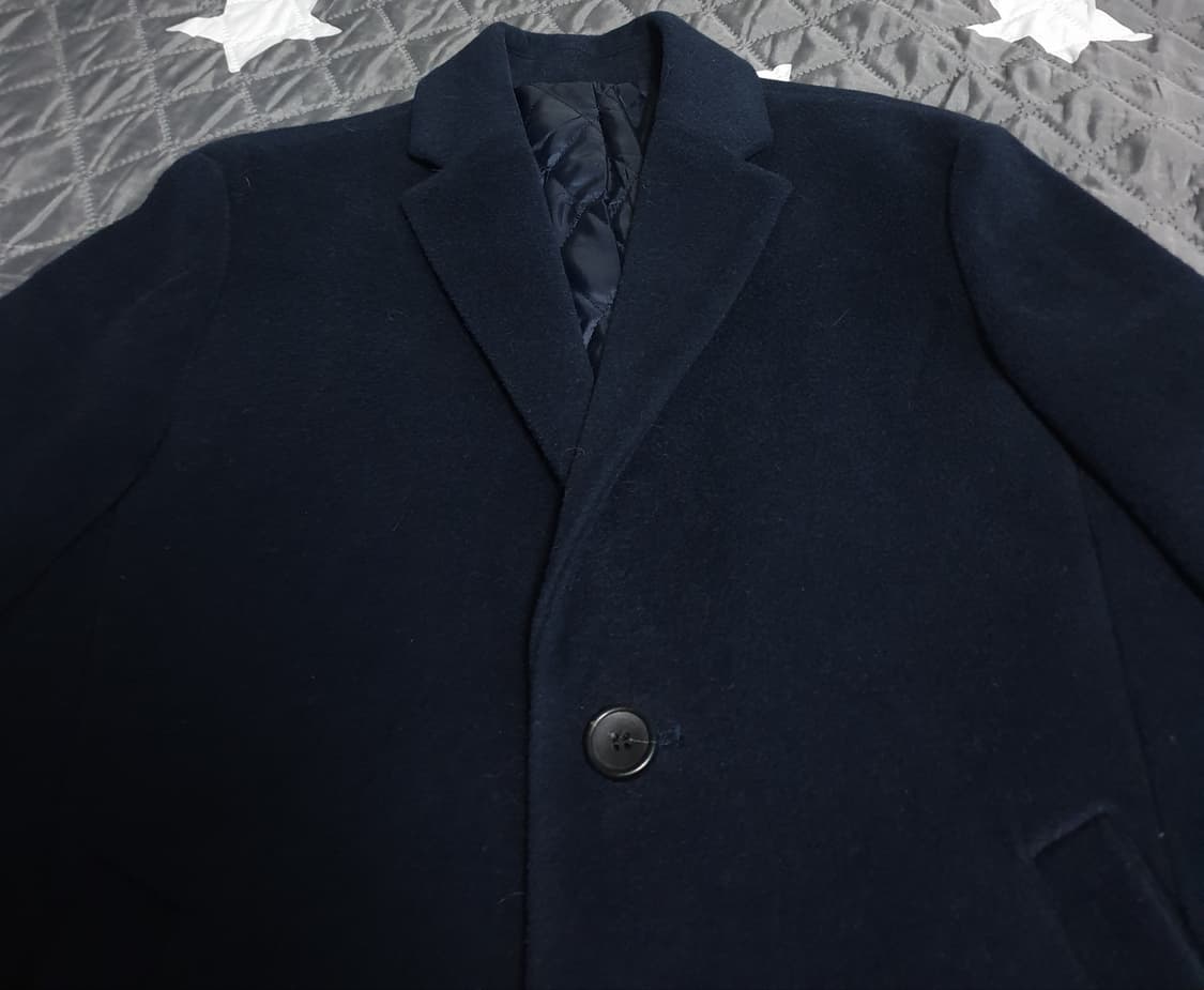 마인드브릿지 안감누빔 울혼방 코트 네이비 (95) 상품이미지2